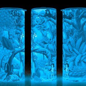Glow in the Dark The Jungle Book - Mowgli -  Baloo Cup Mug Tumbler 20oz